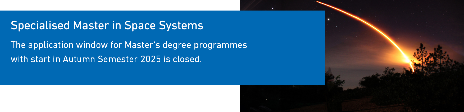Specialised Master in Space Systems