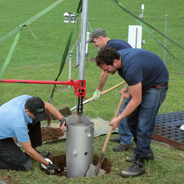 Setting up an experiment on a field course