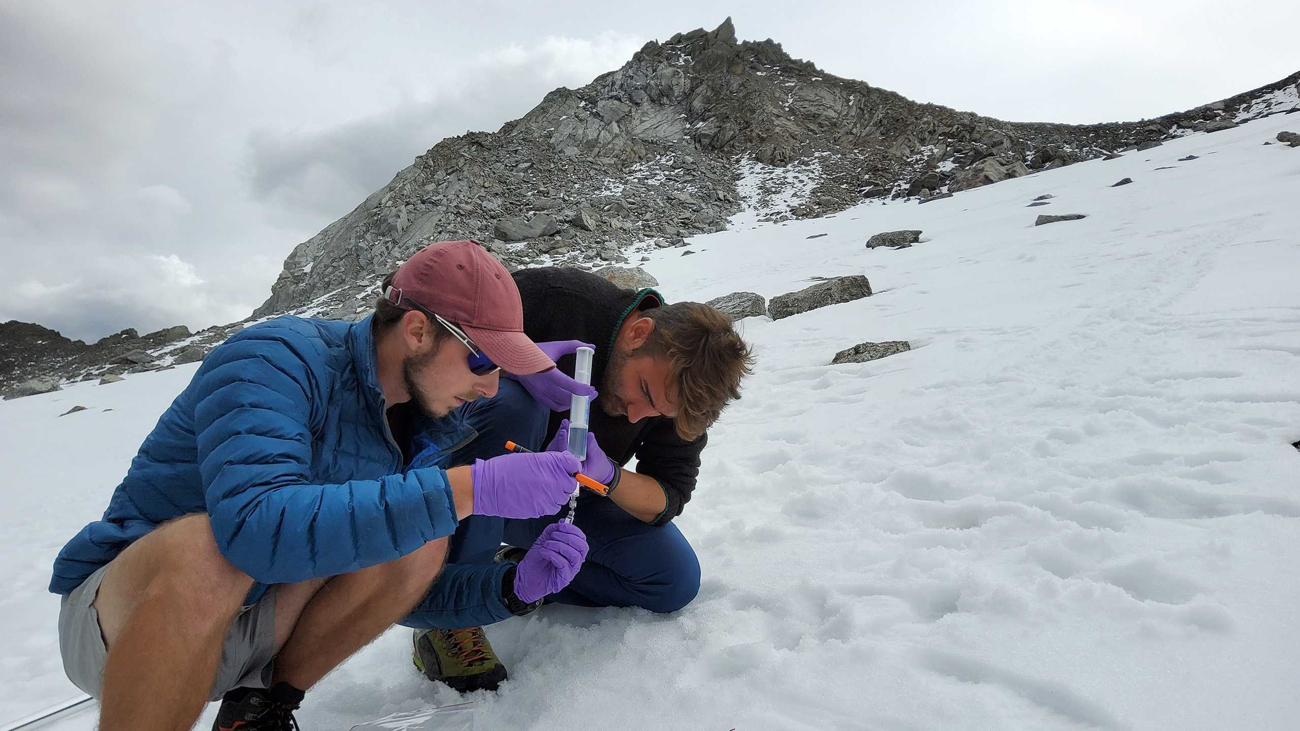 Master's students on fieldwork