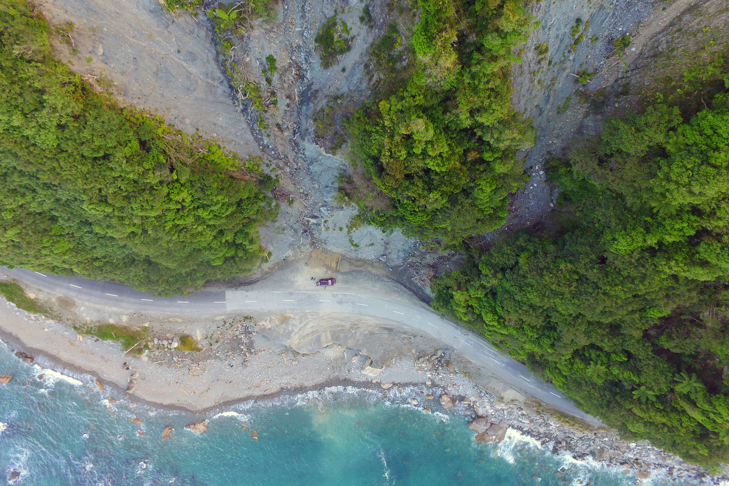 Vergrösserte Ansicht: Dronenbild eines Erdrutsches