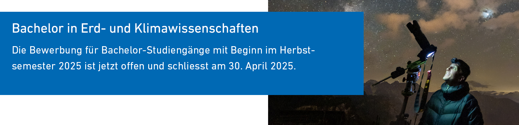 Bachelor in Erd- und Klimawissenschaften