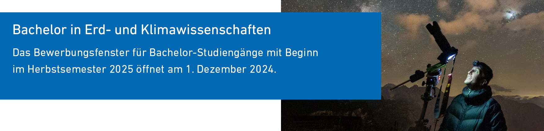 Bachelor in Erd- und Klimawissenschaften