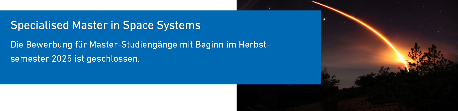 Specialised Master in Space Systems