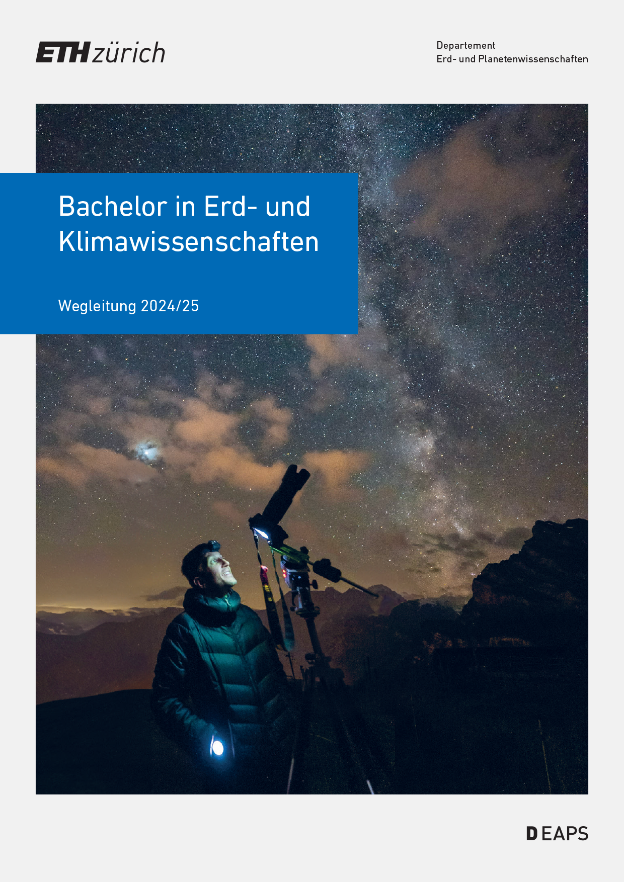 Wegleitung: Bachelor in Erd- und Klimawissenschaften